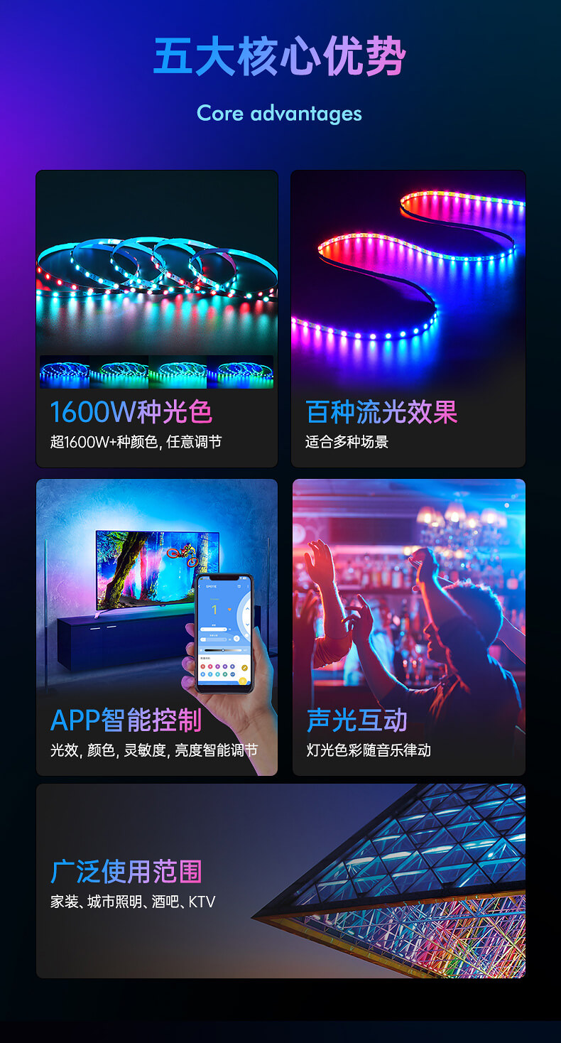 5mm幻彩灯带优势 5mm幻彩灯带优势