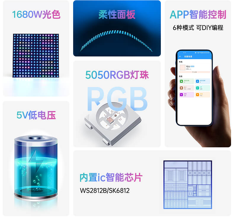 8x8全彩像素屏功能 8x8全彩像素屏功能